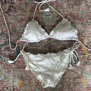 Victoria’s Secret White Eyelet String Bikini